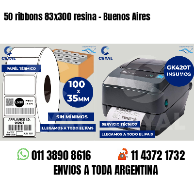 50 ribbons 83x300 resina - Buenos Aires