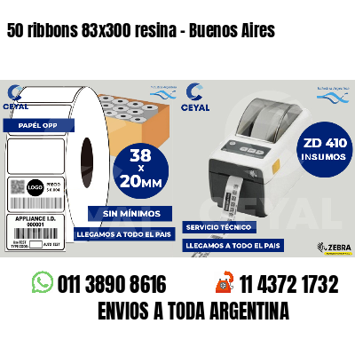 50 ribbons 83x300 resina - Buenos Aires