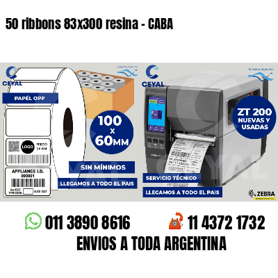 50 ribbons 83x300 resina - CABA