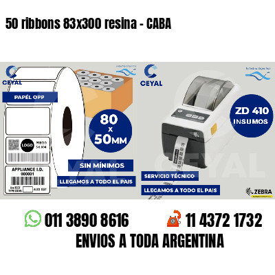 50 ribbons 83x300 resina - CABA