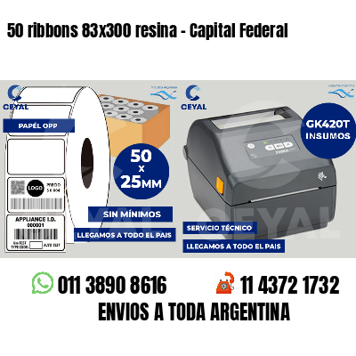 50 ribbons 83x300 resina - Capital Federal