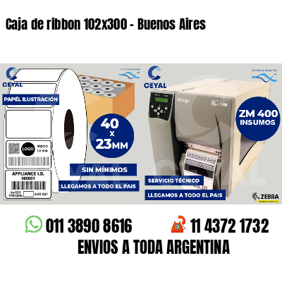 Caja de ribbon 102x300 - Buenos Aires