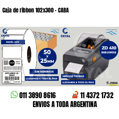 Caja de ribbon 102x300 - CABA