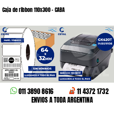 Caja de ribbon 110x300 - CABA