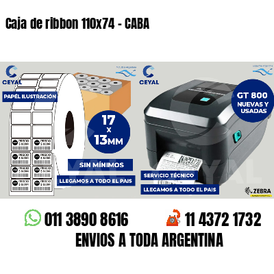 Caja de ribbon 110x74 - CABA