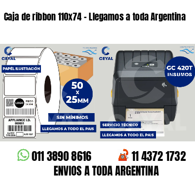 Caja de ribbon 110x74 - Llegamos a toda Argentina