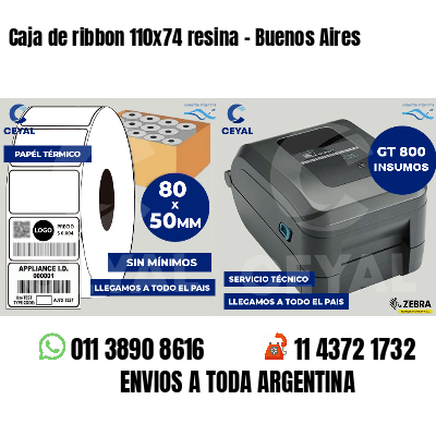 Caja de ribbon 110x74 resina - Buenos Aires