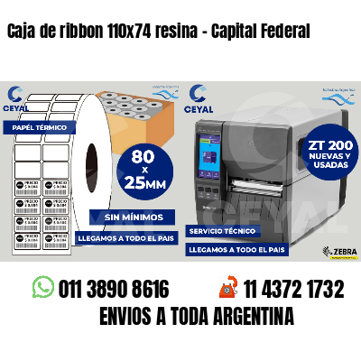 Caja de ribbon 110x74 resina - Capital Federal