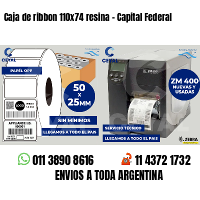 Caja de ribbon 110x74 resina - Capital Federal