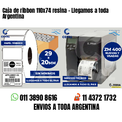 Caja de ribbon 110x74 resina - Llegamos a toda Argentina