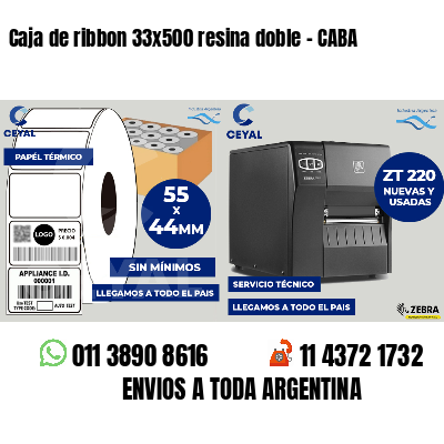 Caja de ribbon 33x500 resina doble - CABA
