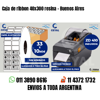 Caja de ribbon 40x300 resina - Buenos Aires