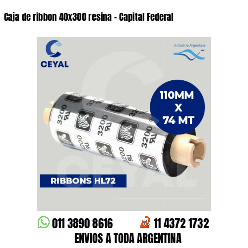 Caja de ribbon 40x300 resina - Capital Federal
