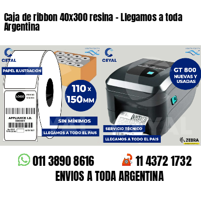 Caja de ribbon 40x300 resina - Llegamos a toda Argentina