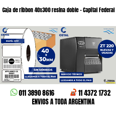 Caja de ribbon 40x300 resina doble - Capital Federal
