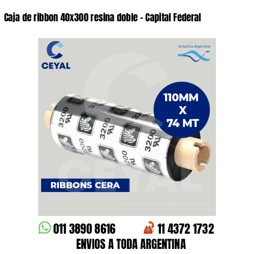 Caja de ribbon 40×300 resina doble – Capital Federal