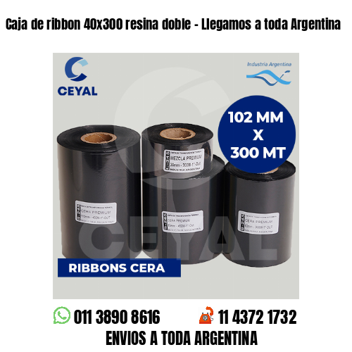 Caja de ribbon 40×300 resina doble – Llegamos a toda Argentina