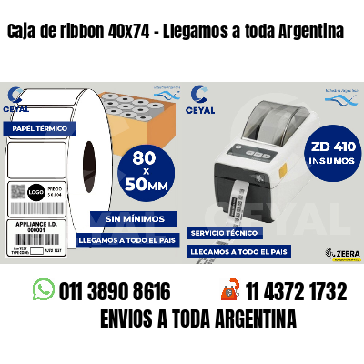 Caja de ribbon 40x74 - Llegamos a toda Argentina