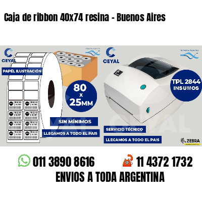 Caja de ribbon 40x74 resina - Buenos Aires