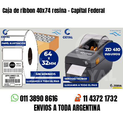 Caja de ribbon 40x74 resina - Capital Federal
