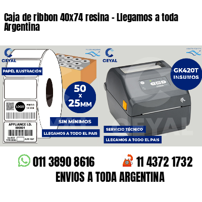 Caja de ribbon 40x74 resina - Llegamos a toda Argentina