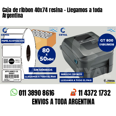 Caja de ribbon 40x74 resina - Llegamos a toda Argentina