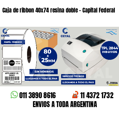 Caja de ribbon 40x74 resina doble - Capital Federal