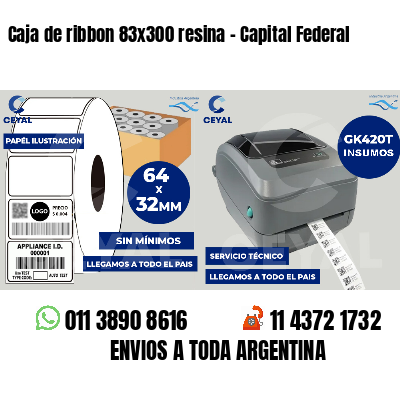 Caja de ribbon 83x300 resina - Capital Federal
