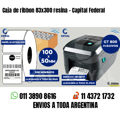 Caja de ribbon 83x300 resina - Capital Federal