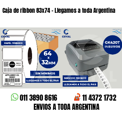 Caja de ribbon 83x74 - Llegamos a toda Argentina