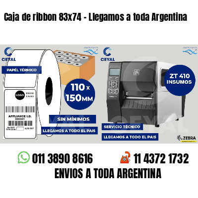 Caja de ribbon 83x74 - Llegamos a toda Argentina