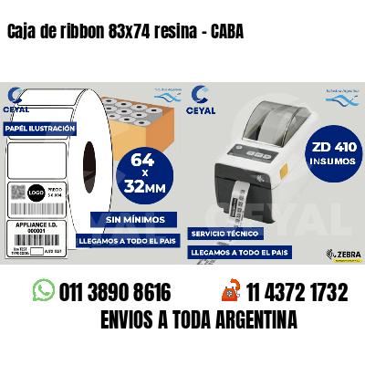Caja de ribbon 83x74 resina - CABA