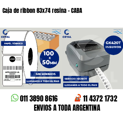 Caja de ribbon 83x74 resina - CABA