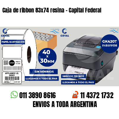 Caja de ribbon 83x74 resina - Capital Federal