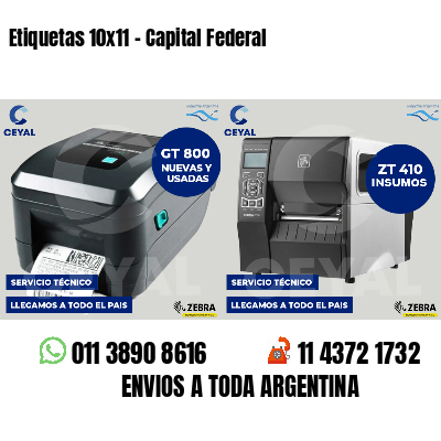 Etiquetas 10x11 - Capital Federal