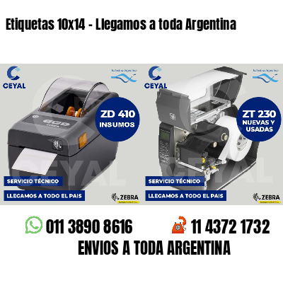 Etiquetas 10x14 - Llegamos a toda Argentina