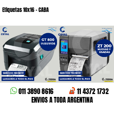 Etiquetas 10x16 - CABA