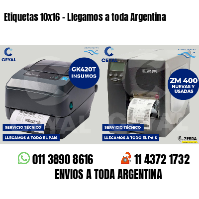 Etiquetas 10x16 - Llegamos a toda Argentina