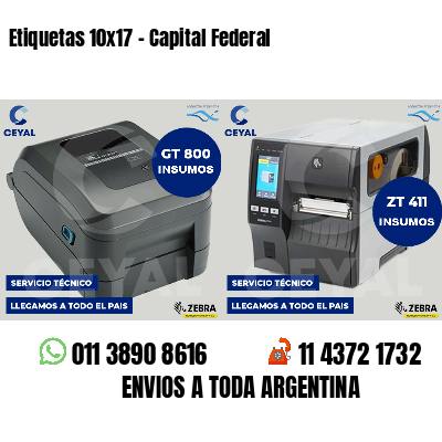 Etiquetas 10x17 - Capital Federal
