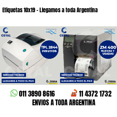 Etiquetas 10x19 - Llegamos a toda Argentina