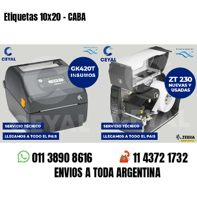 Etiquetas 10x20 - CABA