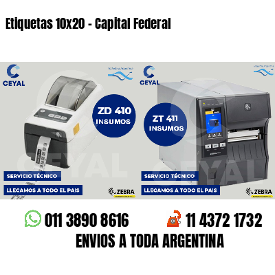 Etiquetas 10x20 - Capital Federal