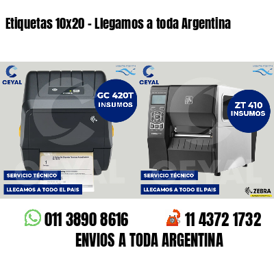 Etiquetas 10x20 - Llegamos a toda Argentina