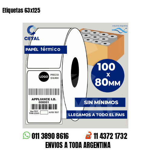 Etiquetas 63×125