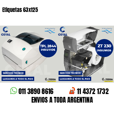 Etiquetas 63x125