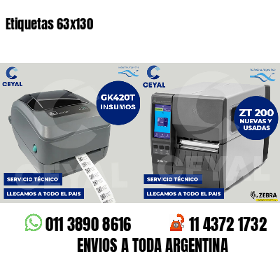 Etiquetas 63x130