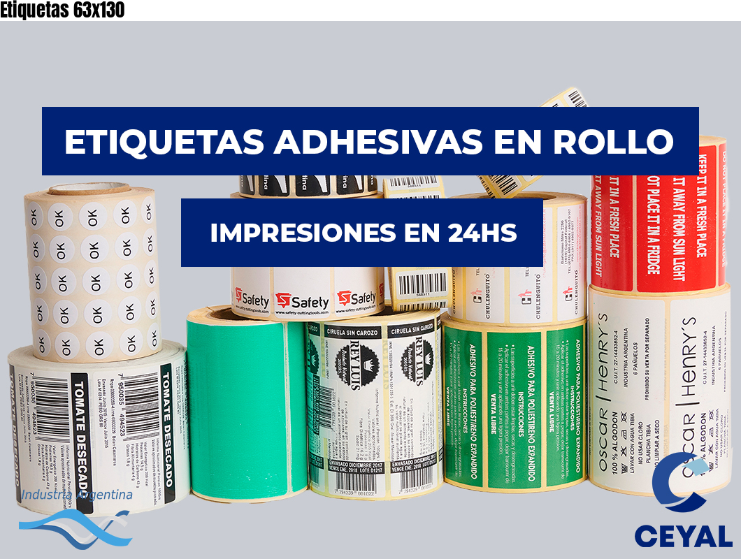 Etiquetas 63x130