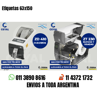 Etiquetas 63x150