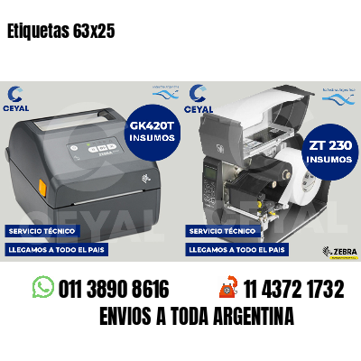 Etiquetas 63x25