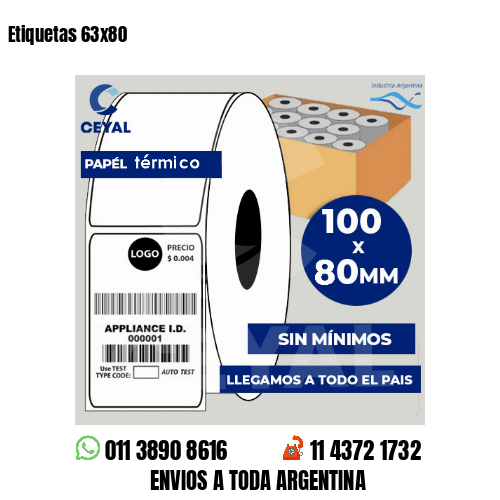 Etiquetas 63×80